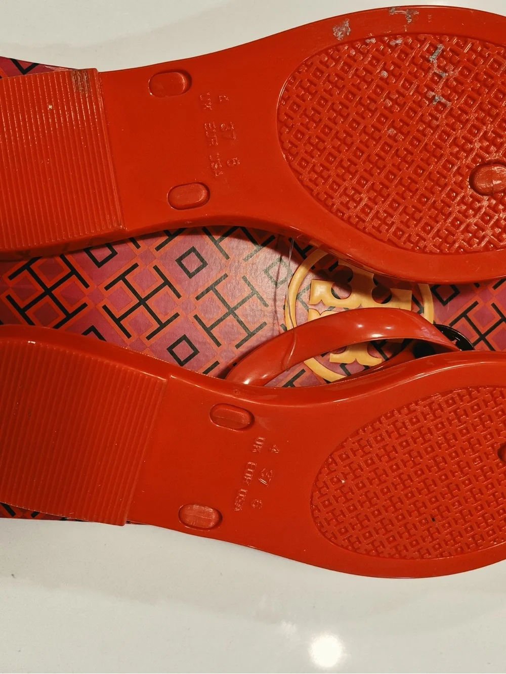Tory Burch Red Jelly Thong Sandals size 6